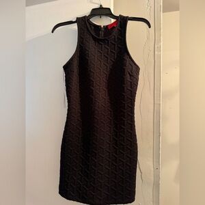 WOW Couture Textured Black Mini Dress